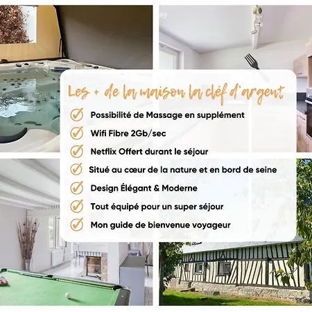 La Cle D Argent Elegante Maison Normande Avec Jacuzzi Et Jardin Willa Jumièges