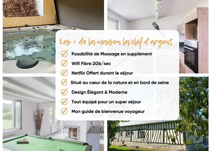 La Cle D Argent Elegante Maison Normande Avec Jacuzzi Et Jardin Willa Jumièges