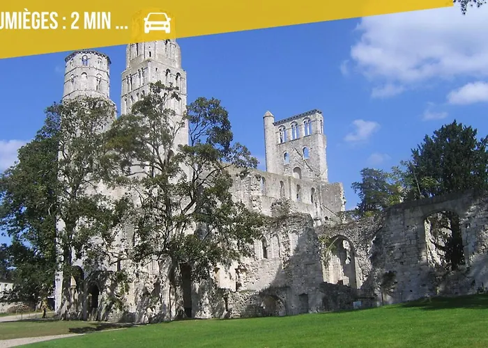 Willa La Cle D Argent Elegante Maison Normande Avec Jacuzzi Et Jardin Jumièges